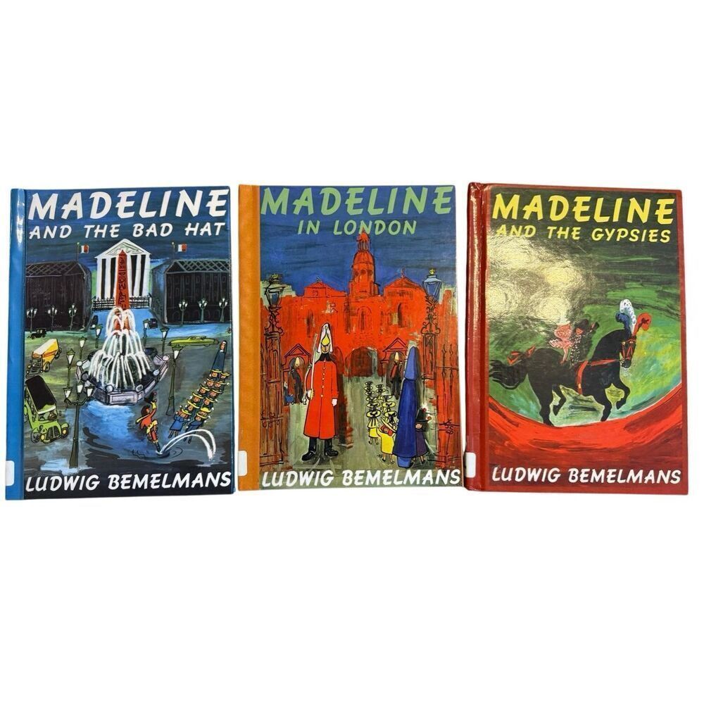Bundle Set of Three (3) Hardcover Madeline Series Books Ludwig Bemelmans